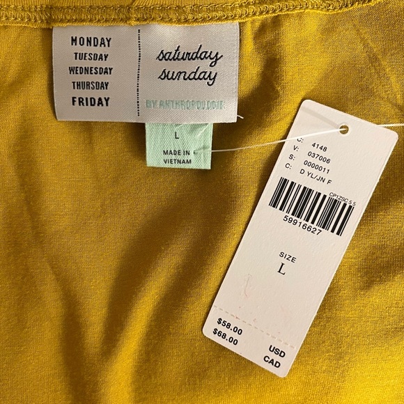 Anthropologie Saturday Sunday Ally Ruched Top, large NWT - Picture 10 of 13